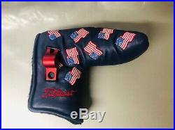 2002 Scotty Cameron Blue Dancing Flags Putter Cover Red Pivot Tool New