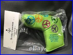 2003 Peace Scotty Cameron Putter Cover Lime Green New In bag With Tool
