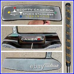 2003 Scotty Cameron 35 PROTOTYPE Newport 1.5 Studio Stainless Putter, Headcover