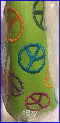 BNIB Scotty Cameron 2003 Lime Peace Sign Putter Headcover Cover with Pivot Tool