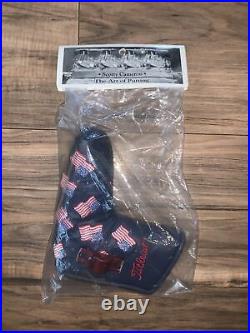 Bnib Scotty Cameron Blue Dancing Flag Putter Cover With Pivot Tool