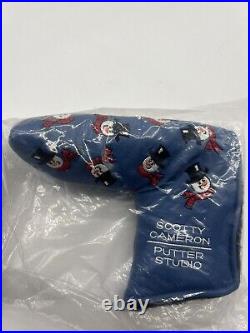 Brand New Scotty Cameron 2003 Dancing Snowmen Blue Putter Headcover WithTool