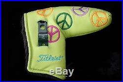 Brand New Scotty Cameron Putter Headcover 2003 Neon Peace with Original Divot Tool