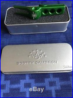 EXTREMELY RARE Scotty Cameron Shamrock Grinder Bright Dip Green Lucky Divot Tool