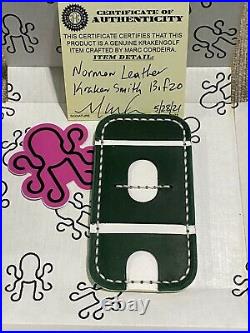 Kraken Golf Norman Leather Tool Wallet-Green And White #13/20