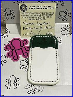Kraken Golf Norman Leather Tool Wallet-Green And White #13/20