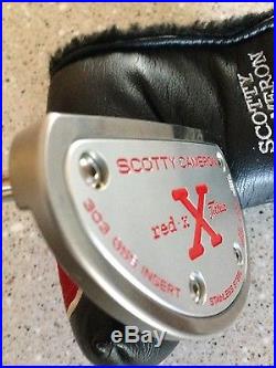 LH Scotty Cameron Red X left hand putter with orginal headcover and divet tool 3