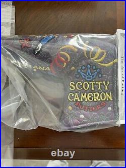 LIMITED Scotty Cameron Mardi Gras Head Cover, Towel, Aero Tool, Pivot Tool, Flas