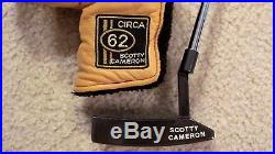 MINT SCOTTY CAMERON CIRCA 62 #3 PUTTER ORIG. HEAD COVER WithNEW GOLD TOOL 35
