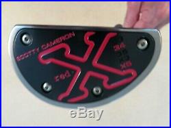 MINT SCOTTY CAMERON RED X5 PUTTER ORIG. HEAD COVER WithDIVOT TOOL BABY T GRIP