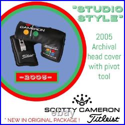 NEW 2005 Scotty Cameron Titleist Studio Style Putter Headcover & Divot Tool