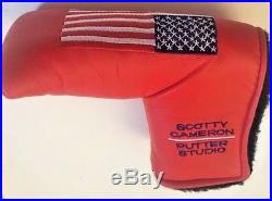 NEW SCOTTY CAMERON Red US Open Flag Putter Headcover w Pivot Tool American Golf