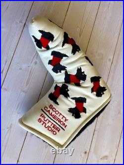 NEW Scotty Cameron 2002 White Dancing Scotty Dog with Pivot Tool Putter Head Cover