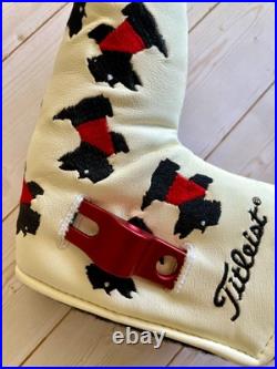 NEW Scotty Cameron 2002 White Dancing Scotty Dog with Pivot Tool Putter Head Cover