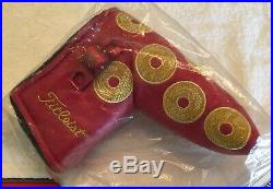 NIB Scotty Cameron Red Japanese Yen Blade Putter Headcover Cover With Pivot Tool