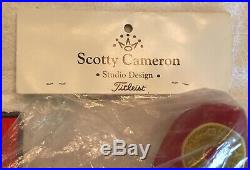 NIB Scotty Cameron Red Japanese Yen Blade Putter Headcover Cover With Pivot Tool
