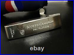 NICE Scotty Cameron Pro Platinum Newport 2 Golf Putter 35 RH withHeadcover & Tool