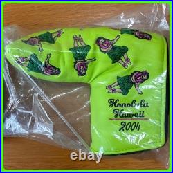 New 2004 Scotty Cameron Hula Girl Lime Green Putter Headcover with Pivot Tool Rare