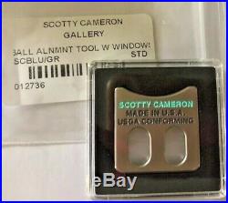 New SCOTTY CAMERON GALLERY Ball Marker Alignment Tool Silver w Tiffany Blue USGA