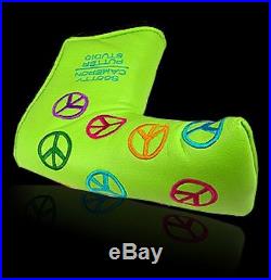 New Scotty Cameron 2003 Lime Peace Sign Cover with Pivot Tool Super Rare Headcover