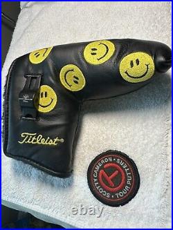 New Scotty Cameron 2007 Smiley Face Blade Putter Headcover- With Divot Tool