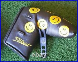 New Scotty Cameron 2007 Smiley Face Headcover With Etched Divot Tool
