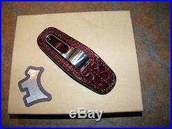 New Scotty Cameron OVAL Stainless Steel Divot Tool in Burgundy Alligator Holster