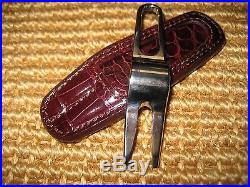 New Scotty Cameron Stainless Steel OVAL Pivot Tool in Burgundy Alligator Holster