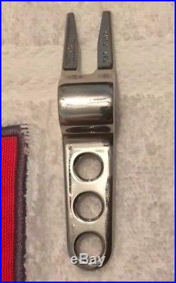 New Scotty Cameron Stainless Steel Pivot Divot Tool with AOP Leather Holster