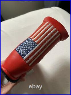 RARE 2002 Red Scotty Cameron Large USA Flag Headcover limited to 911 with tool