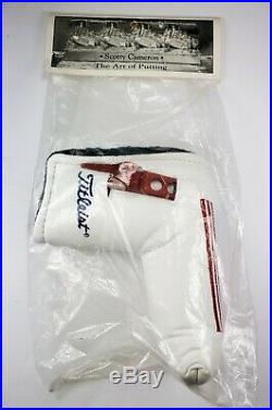 RARE 2002 Titleist- Scotty Cameron'White Flag' Putter Cover with Mint Divot Tool