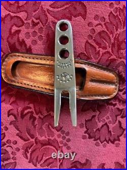 RARE-Scotty Cameron Divot/Pivot Tool Stainless Steel Leather Case withBridges logo