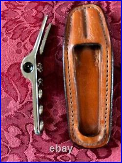 RARE-Scotty Cameron Divot/Pivot Tool Stainless Steel Leather Case withBridges logo