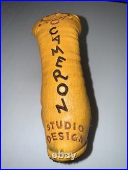 Rare 2001 Scotty Cameron Yellow Studio Design Putter Headcover with Pivot Tool