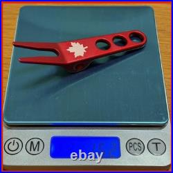 Rare 2003 Scotty Cameron Maple Leaf Pivot Tool Red Milled Aluminum Unused
