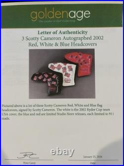 Rare Scotty Cameron Cover Lot Autographed Red White Blue with2 pivot tools