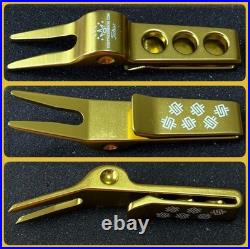 Rare Scotty Cameron Custom Shop Money Tee Pivot Tool Gold Aluminum withCase