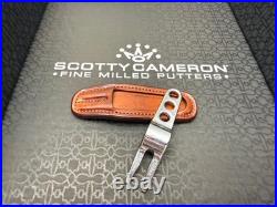 Rare Scotty Cameron Divot/Pivot Tool Stainless Steel with Leather AOP Holster