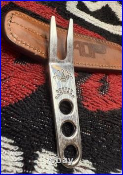 Rare Scotty Cameron Divot/Pivot Tool Stainless Steel with Leather AOP Holster