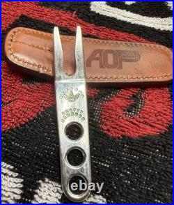 Rare Scotty Cameron Divot/Pivot Tool Stainless Steel with Leather AOP Holster