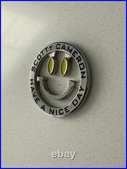 Rare Scotty Cameron Smiley Have A Nice Day Putter Round Ball Marker Tool/Coin