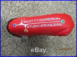 Rare Scotty Cameron Studio Stainless Red Putter Cover with Divot Tool - NEW