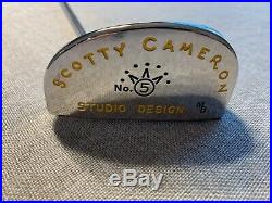 Refinished- Scott Cameron Putter Studio Design #5- 34- Orig Headcover and Tool
