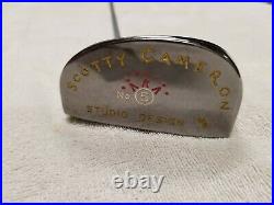SCOTTY CAMERON No. 5 Studio Design 34 Righthand with headcover and divot tool