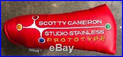 SCOTTY CAMERON PROTOTYPE STUDIO STAINLESS PUTTER HEADCOVER With Tool NEW RARE