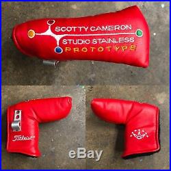 SCOTTY CAMERON PROTOTYPE STUDIO STAINLESS PUTTER HEADCOVER With Tool NEW RARE