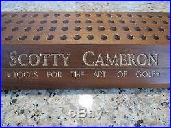Scotty Cameron Used Wood Pivot Tool Display Table Rock Golf Club Holds 56 Tools