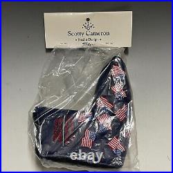 Scotty Cameron 2002 BLUE DANCING FLAG US Flag 911 With Pivot Tool Putter Headcover