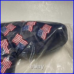 Scotty Cameron 2002 BLUE DANCING FLAG US Flag 911 With Pivot Tool Putter Headcover