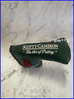 Scotty Cameron 2002 Dark Green Art withDivot Tool Putter Headcover Very Rare